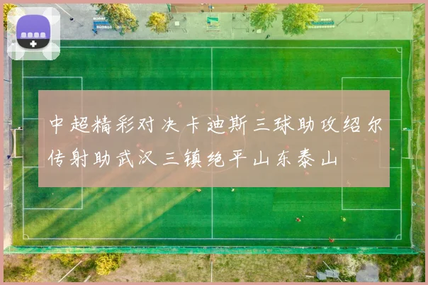 中超精彩对决卡迪斯三球助攻绍尔传射助武汉三镇绝平山东泰山