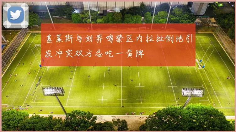基莱斯与刘弈鸣禁区内拉扯倒地引发冲突双方各吃一黄牌